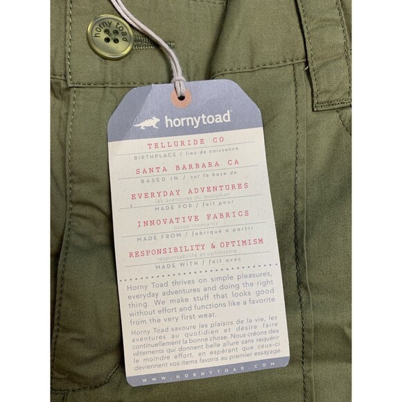 Horny Toad Shorts Womens 10 Green Jumpstart 5” Swamp Cargo - Picture 5 of 10